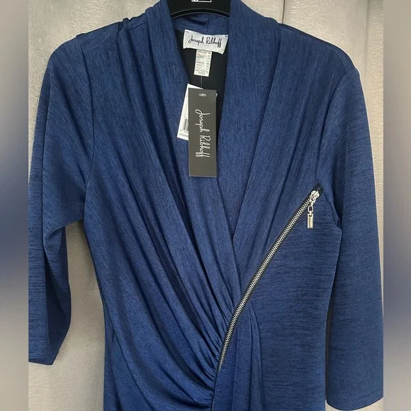 Joseph Ribkoff Blue Melange Dress NWT - Picture 5 of 8